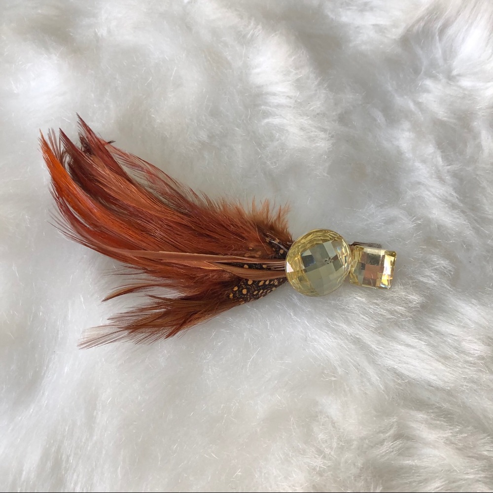 Feather hair clip
